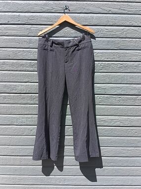 Dockers Petite Womens Charcoal Dress Pants - Flat Front